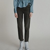 ZARA 06045044800 女士高腰喇叭牛仔裤