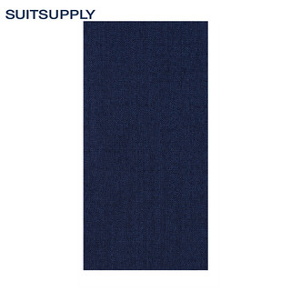 Suitsupply-Lazio中蓝色羊毛平纹商务休闲男士西装三件套
