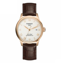 TISSOT 天梭 瑞士手表 力洛克系列腕表 皮帶機械男表T006.407.36.033.00
