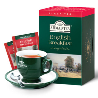 阿联酋进口 亚曼（AHMADTEA） 英式早餐红茶 铝箔袋装茶叶 40g/盒 *2件
