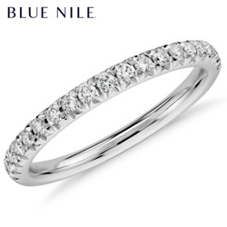 BlueNile 14K金密钉钻石戒指