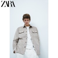 ZARA 06318301806 绒面质感休闲衬衫外套