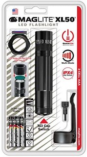 Maglite XL50 LED 3-Cell AAA Flashlight Tactical Pack, Black 手电筒