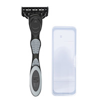 凌力 5+1层男士手动剃须刀（1刀架+4刀头+刀架盒+须膏）