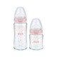 NUK 新生儿 宽口径玻璃奶瓶 防胀气240ml+120ml