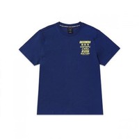 夏季新品男款舒适透气宽松短袖针织T恤衫 XXL 藏蓝色