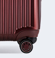 莎米特（SUMMIT)拉杆箱万向轮硬箱旅行箱22英寸PC材质男女行李箱子托运箱PC338T4防刮可扩容 酒红