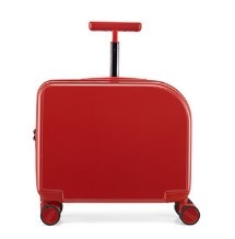alloy  拉杆箱女时尚轻便红色行李箱小型20英寸登机旅行箱耐磨静音防震万向轮密码箱子P