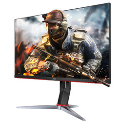 AOC 冠捷 27英寸 IPS 广色域 144Hz HDREffect技术 直男小钢炮 人体工学支架 游戏电竞显示器 27G2