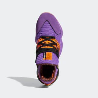 adidas 阿迪达斯 James Harden系列 Harden Vol.4 GCA - McDonalds 篮球鞋 FX2084 (紫色/警报红荧光/1号黑色、44.5)