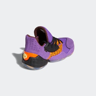 adidas 阿迪达斯 James Harden系列 Harden Vol.4 GCA - McDonalds 篮球鞋 FX2084 (紫色/警报红荧光/1号黑色、44)