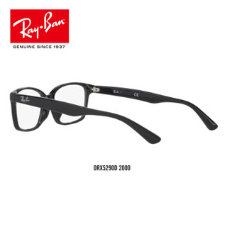 RayBan雷朋光学镜架男女款全框板材方形简约轻便近视镜框0RX5290D 2000黑色镜框 尺寸55