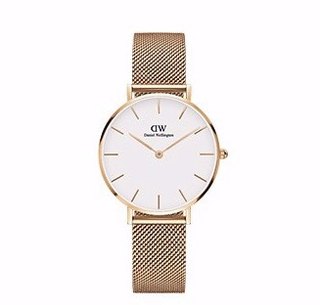 Daniel Wellington 丹尼尔惠灵顿 手表情侣丹尼尔惠灵顿手表情侣表对表- 黑皮黑盘金边男40mm+女28mm