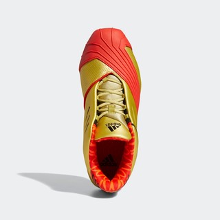 adidas 阿迪达斯 TMAC 1 - McDonalds 篮球鞋 FX2075 (金金属/罂粟红/1号黑色、43)