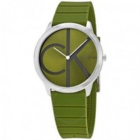 银联爆品日：CALVIN KLEIN Minimal Green K3M211WL 男士时装腕表