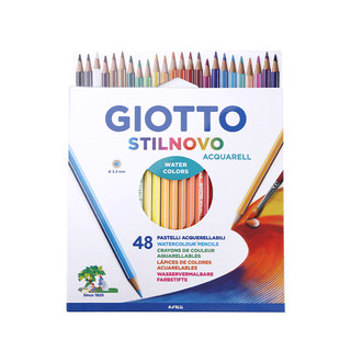 GIOTTO 意大利 齐多水溶性彩铅 48色 送画本+卷笔刀