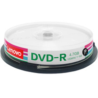 联想（Lenovo）DVD-R 光盘/刻录盘 16速4.7GB 办公系列 桶装10片 空白光盘 *2件