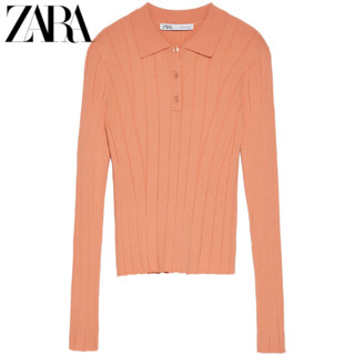 ZARA 01509028623 罗纹针织POLO衫