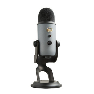 罗技（Logitech） Blue Yeti USB麦克风专业电容话筒 K歌录音主播直播 烟灰色