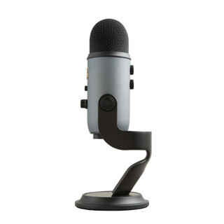 罗技（Logitech） Blue Yeti USB麦克风专业电容话筒 K歌录音主播直播 烟灰色