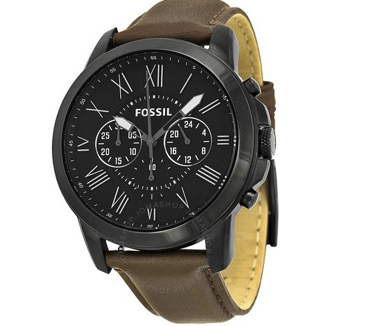 FOSSIL 化石 FS4885 男款皮革腕表