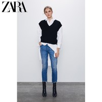 ZARA 06840044400  高腰紧身牛仔裤