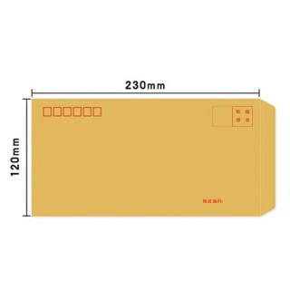斯图sitoo 加厚牛皮纸邮局标准信封 信纸增值税发票工资专用信封袋 100个/包 牛皮信封-6号纯浆23*12cm