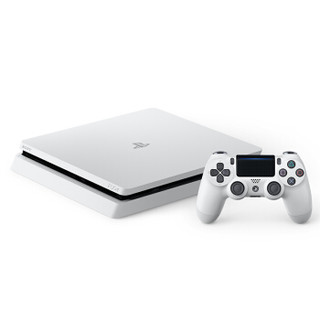 SONY 索尼 PlayStation 4 Slim+钛金蓝手柄 游戏机套装 500GB 白色