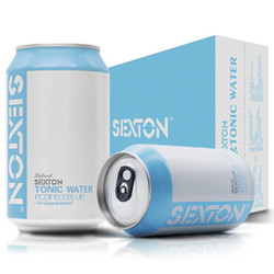 赛克斯盾（Sexton）苏打汽水 汤力汽水饮料 气泡水 调酒净饮 330ml*24罐 整箱装