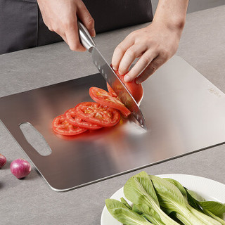华帝 菜板 304不锈钢砧板 切菜板水果板 不发霉 送餐垫35*25*0.2CM