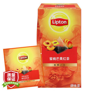 京东PLUS会员：Lipton 立顿 蜜桃芒果红茶调味茶 25包45g *2件