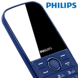 飞利浦(PHILIPS)E109 深海蓝 环保材质 防尘 直板按键 移动联通 双卡双待 老人手机 学生备用老年功能手机 *10件