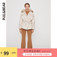 PULL&BEAR 外套女新款工装风抽绳设计绗缝外套 09714211