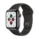 Apple Watch Series 5智能手表（GPS 蜂窝款 40毫米深空灰色铝金属表壳 黑色运动型表带 )