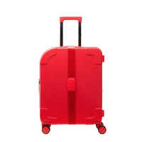 alloy 拉杆箱24英寸茜红竖版拉链 时尚潮流男女通用密码旅行箱静音万向轮ST