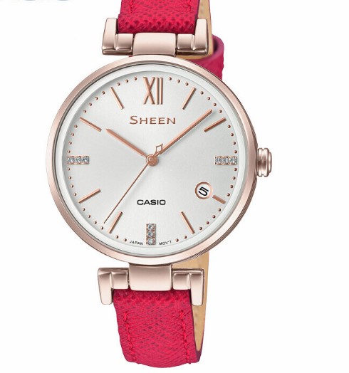 CASIO 卡西欧 SHEEN系列 SHE-4053CGL-7A 女士石英手表