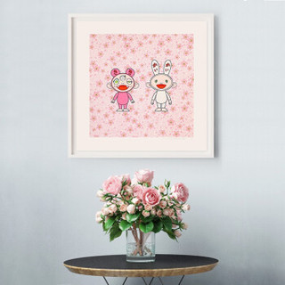 艺术品 村上隆限量原创版画《Cherry blossoms bloom,KaikaiKiki.》47x47cm 限量100版