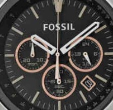 FOSSIL FOSSIL 男车夫 CH2891 棕色皮革石英手表