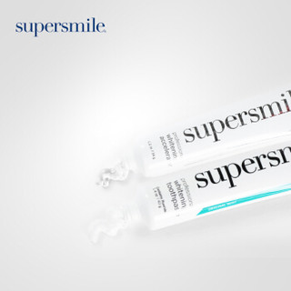 Supersmile超级微笑 美洁组合牙膏美白亮白除烟渍茶渍去牙渍改善黄牙齿成人套装 牙膏薄荷原味40g+去渍加速剂34g