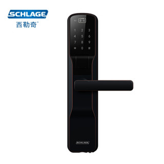 西勒奇（SCHLAGE）指纹锁智能电子锁 C级锁芯家用防盗门卡锁密码锁 SE301油墨古铜