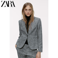 ZARA  08073346802 格子修身休闲西装外套 