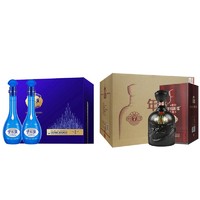 YANGHE 洋河 白酒组合 蓝色经典 梦之蓝M6 40.8度 浓香型白酒 500ml*2瓶+古井贡酒 年份原浆 中国香古7 50度 浓香型白酒 500ml*6瓶