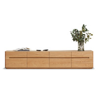 YESWOOD 源氏木语 莱茵系列 Y8631 全实木六抽电视柜 原木色 1800*400*400mm