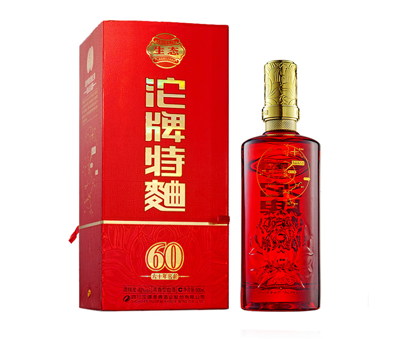 沱牌酒窖龄60沱牌特曲42度浓香型白酒500ml