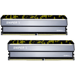 G.SKILL 芝奇 16GB(8G×2)套装 DDR4 3600频率 台式机内存条 Sniper X 狙击者(迷彩黄)