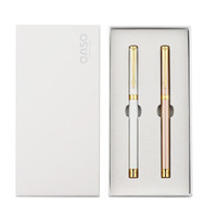 OASO 优尚 S8钢笔 双笔礼盒装（0.38mm白色财务笔+0.5mm玫瑰金铱金笔 ）