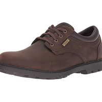 ROCKPORT 乐步 Rugged Bucks Plain Toe Waterproof 男士防水户外皮鞋 棕色 US8