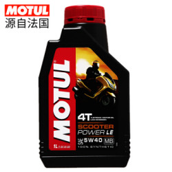 摩特(MOTUL)SCOOTER POWER 4T 全合成机油摩托车润滑油踏板专用 5W40 SN级 1L 汽车用品