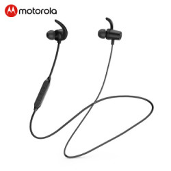 Motorola 摩托罗拉 VerveLoop108 颈挂式运动蓝牙耳机 磁吸入耳式无线耳机 手机通话 超长续航 骑士黑
