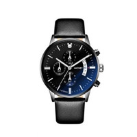 迪士尼（Disney）手表男高中学生潮流防水夜光男士休闲个性石英表 114皮带款-黑壳黑面银钉